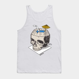 Duck, NC Summertime Vacationing Skull Drink Tank Top